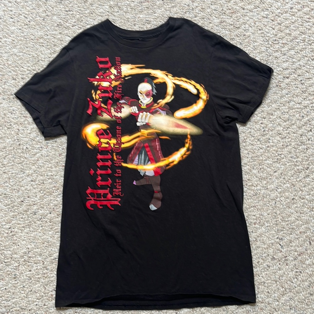 Avatar the Last Airbender Adult  T-Shirt Prince Zuko Fiery Attack